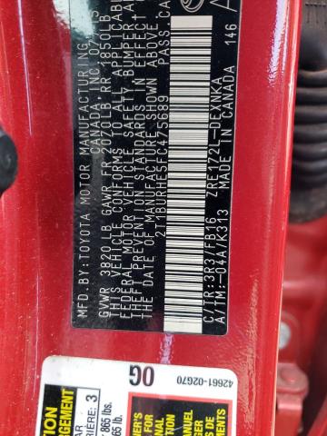 Photo 10 from auction – 2015 TOYOTA COROLLA L with VIN 2T1BURHE5FC475689