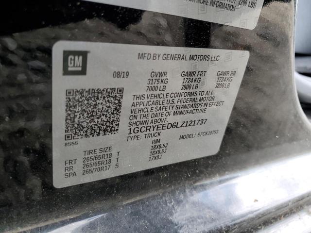 Photo 10 from auction – 2020 CHEVROLET SILVERADO with VIN 1GCRYEED6LZ121737