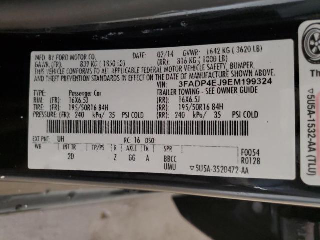 Photo 10 from auction – 2014 FORD FIESTA SE with VIN 3FADP4EJ9EM199324