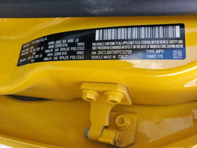 Photo 10 from auction – 2015 JEEP RENEGADE L with VIN ZACCJBBT0FPC32758