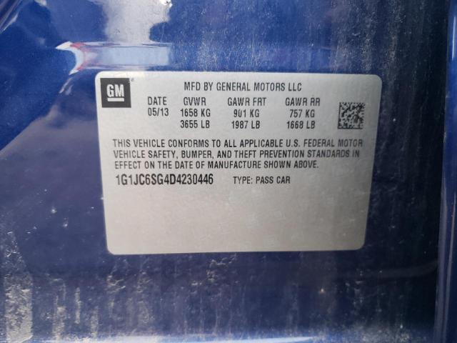 Photo 10 from auction – 2013 CHEVROLET SONIC LT with VIN 1G1JC6SG4D4230446
