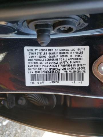Photo 10 from auction – 2016 HONDA CIVIC EX with VIN 19XFC2F80GE055060