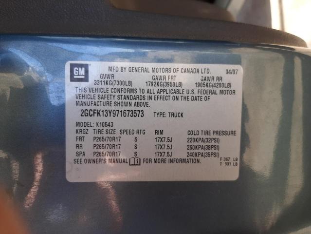 Photo 10 from auction – 2007 CHEVROLET SILVERADO with VIN 2GCFK13Y971673573