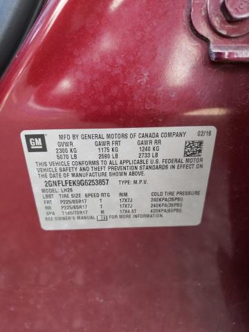 Photo 10 from auction – 2016 CHEVROLET EQUINOX LT with VIN 2GNFLFEK9G6253857