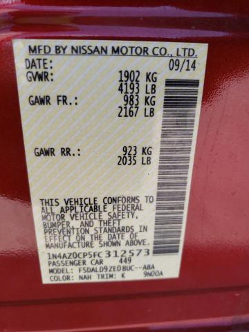 Photo 10 from auction – 2015 NISSAN LEAF S with VIN 1N4AZ0CP5FC312573