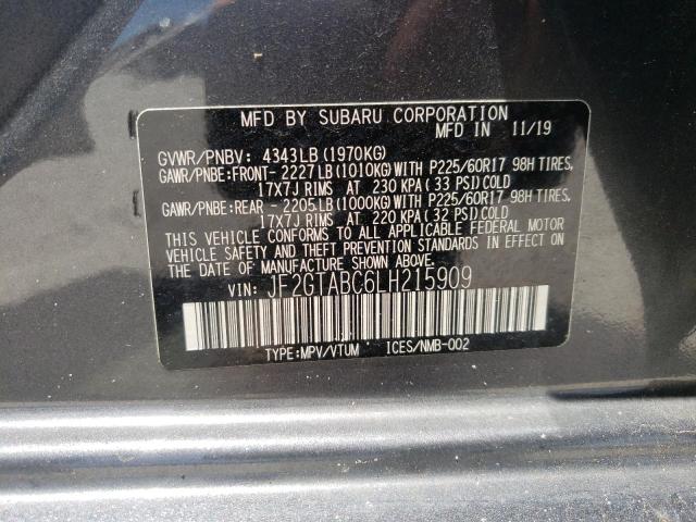صورة رقم 10 من المزاد - 2020 SUBARU CROSSTREK مع VIN JF2GTABC6LH215909