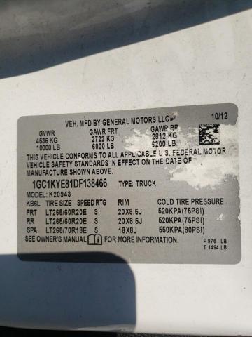 Photo 10 from auction – 2013 CHEVROLET SILVERADO with VIN 1GC1KYE81DF138466