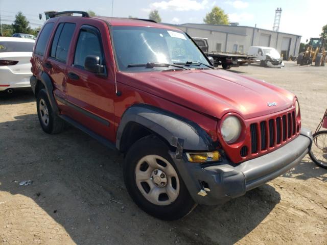 JEEP LIBERTY SP 2007 with VIN 1J4GL48K17W515593 - Photo from auction