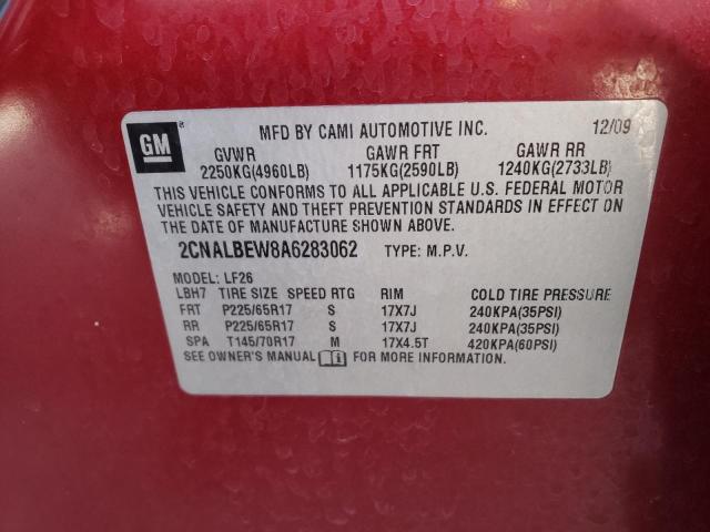Photo 10 from auction – 2010 CHEVROLET EQUINOX LS with VIN 2CNALBEW8A6283062