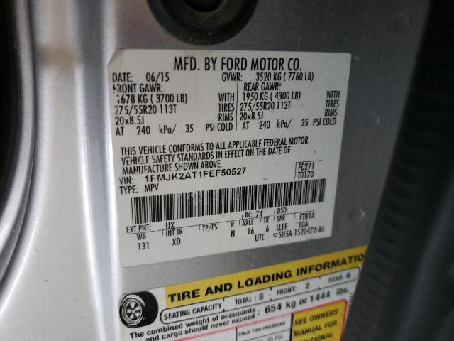 Photo 10 from auction – 2015 FORD EXPEDITION with VIN 1FMJK2AT1FEF50527