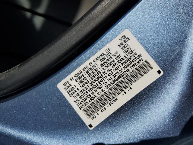 Photo 10 from auction – 2008 HONDA ODYSSEY EX with VIN 5FNRL38448B026749