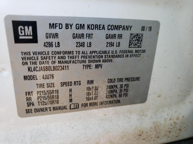 Photo 10 from auction – 2020 BUICK ENCORE PRE with VIN KL4CJASB0LB023411