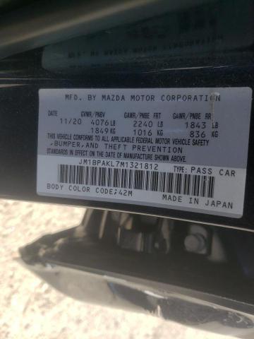Photo 10 from auction – 2021 MAZDA 3 SELECT with VIN JM1BPAKL7M1321812