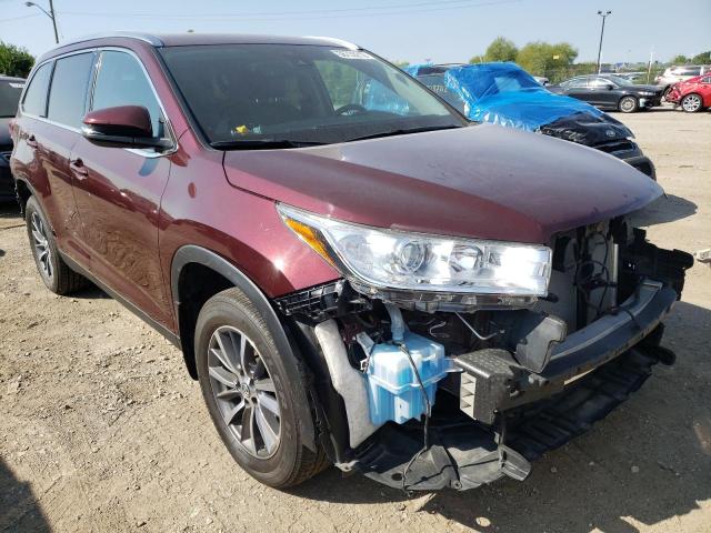 TOYOTA HIGHLANDER 2019 with VIN 5TDJZRFH8KS737670 - Photo from auction