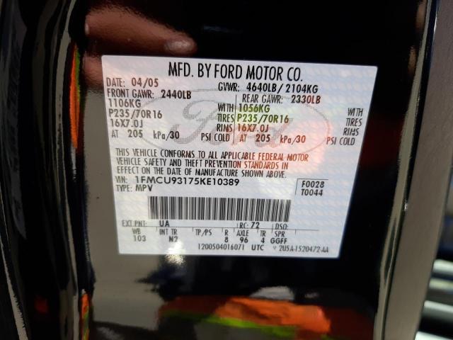 Photo 10 from auction – 2005 FORD ESCAPE XLT with VIN 1FMCU93175KE10389