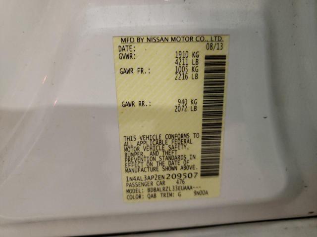 Photo 10 from auction – 2014 NISSAN ALTIMA 2.5 with VIN 1N4AL3AP2EN209507