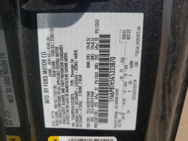 Photo 10 from auction – 2016 FORD MUSTANG with VIN 1FA6P8TH5G5333870