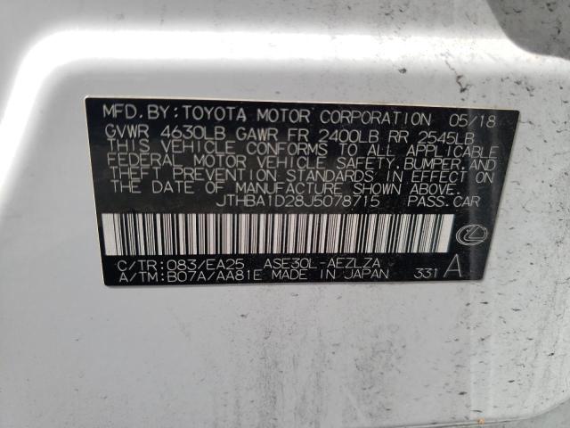 Photo 10 from auction – 2018 LEXUS IS 300 with VIN JTHBA1D28J5078715
