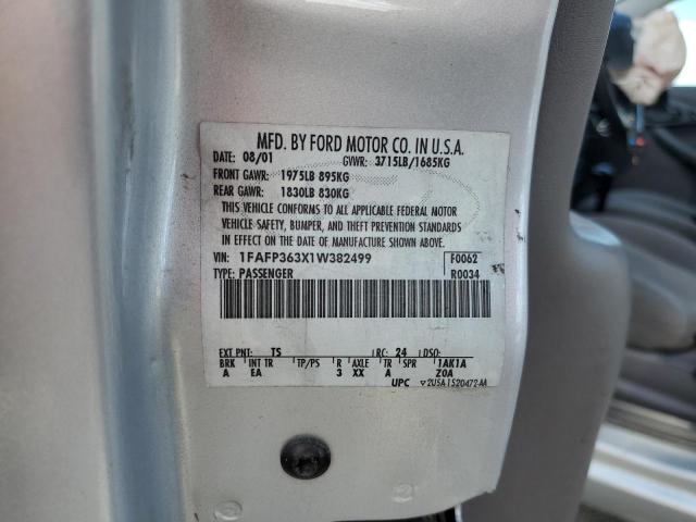 Photo 10 from auction – 2001 FORD FOCUS with VIN 1FAFP363X1W382499