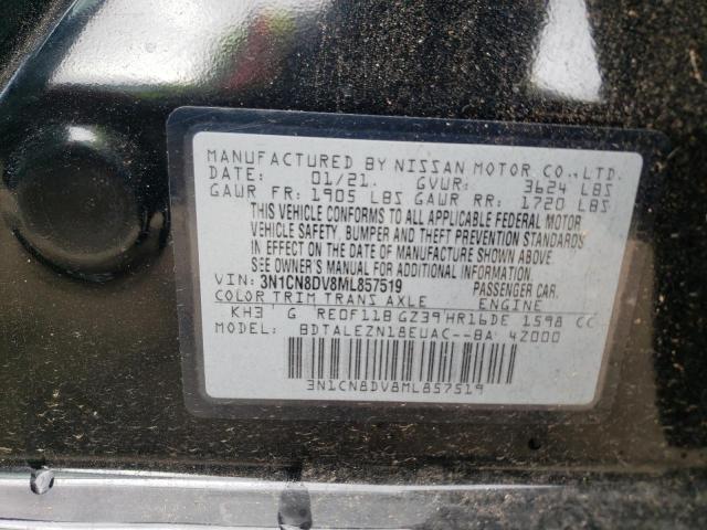 Photo 10 from auction – 2021 NISSAN VERSA S with VIN 3N1CN8DV8ML857519