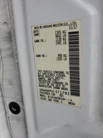 Photo 10 from auction – 2018 NISSAN MAXIMA 3.5 with VIN 1N4AA6AP4JC371782