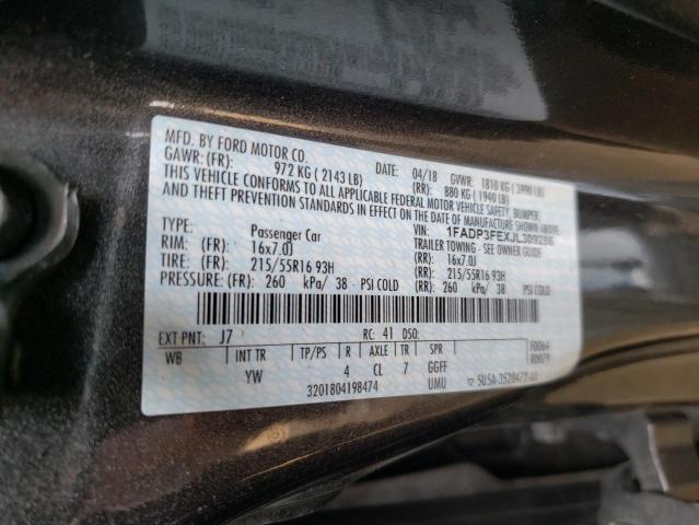Photo 10 from auction – 2018 FORD FOCUS SE with VIN 1FADP3FEXJL309286