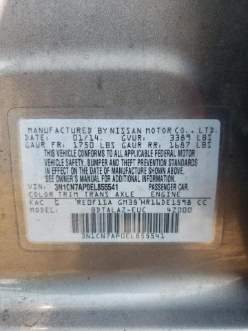 Photo 10 from auction – 2014 NISSAN VERSA S with VIN 3N1CN7AP0EL855541