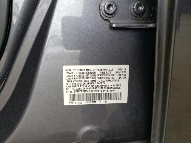 Photo 10 from auction – 2014 HONDA PILOT EXL with VIN 5FNYF3H56EB028915