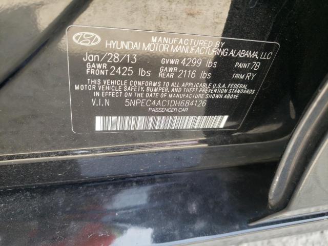 Photo 10 from auction – 2013 HYUNDAI SONATA SE with VIN 5NPEC4AC1DH684126