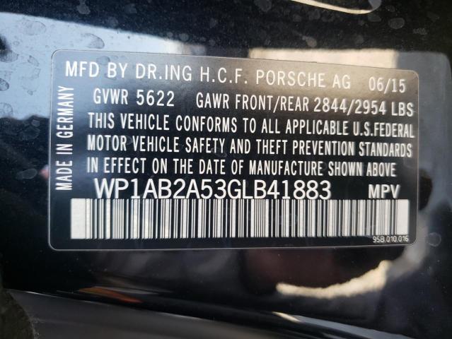 Photo 10 from auction – 2016 PORSCHE MACAN S with VIN WP1AB2A53GLB41883