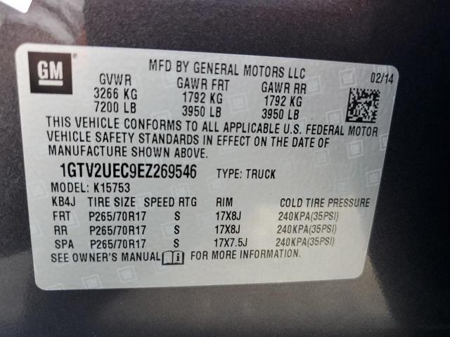 Photo 10 from auction – 2014 GMC SIERRA K15 with VIN 1GTV2UEC9EZ269546