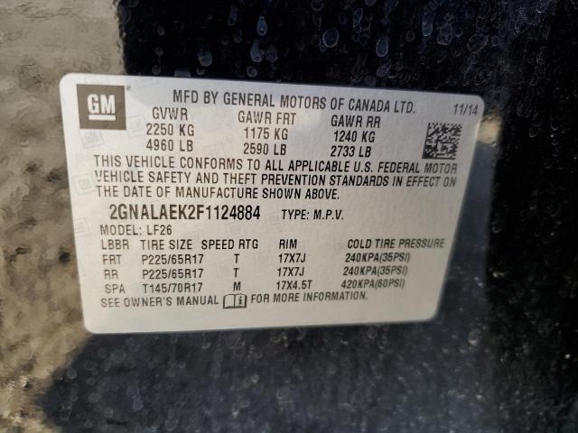 Photo 10 from auction – 2015 CHEVROLET EQUINOX LS with VIN 2GNALAEK2F1124884