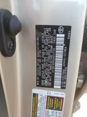 Photo 10 from auction – 2010 TOYOTA CAMRY BASE with VIN 4T1BF3EK6AU021735
