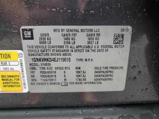 Photo 10 from auction – 2014 CHEVROLET TRAVERSE L with VIN 1GNKVHKD4EJ119610