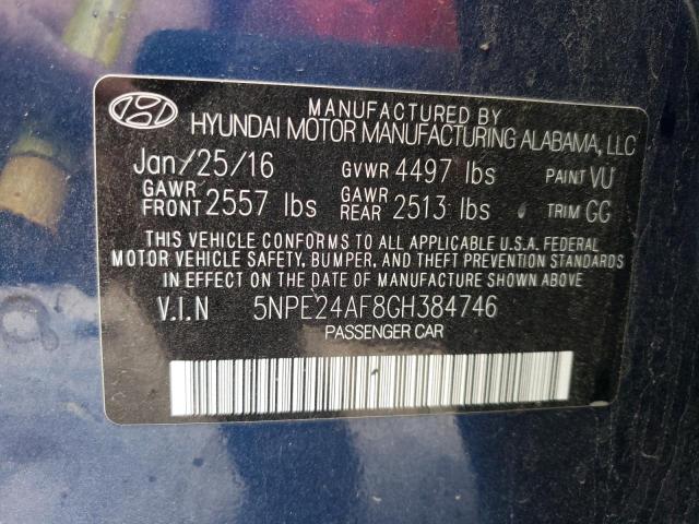 Photo 10 from auction – 2016 HYUNDAI SONATA SE with VIN 5NPE24AF8GH384746