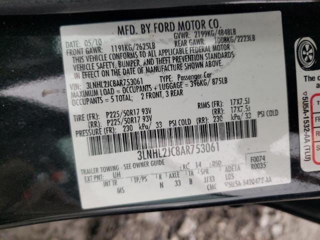Photo 10 from auction – 2010 LINCOLN MKZ with VIN 3LNHL2JC8AR753061