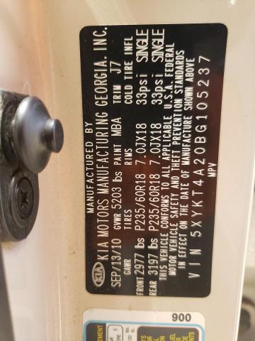Photo 10 from auction – 2011 KIA SORENTO BA with VIN 5XYKT4A20BG105237