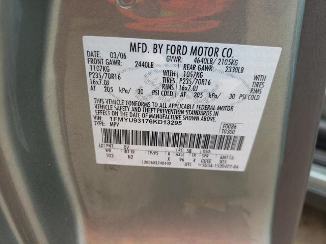 Photo 10 from auction – 2006 FORD ESCAPE XLT with VIN 1FMYU93176KD13295