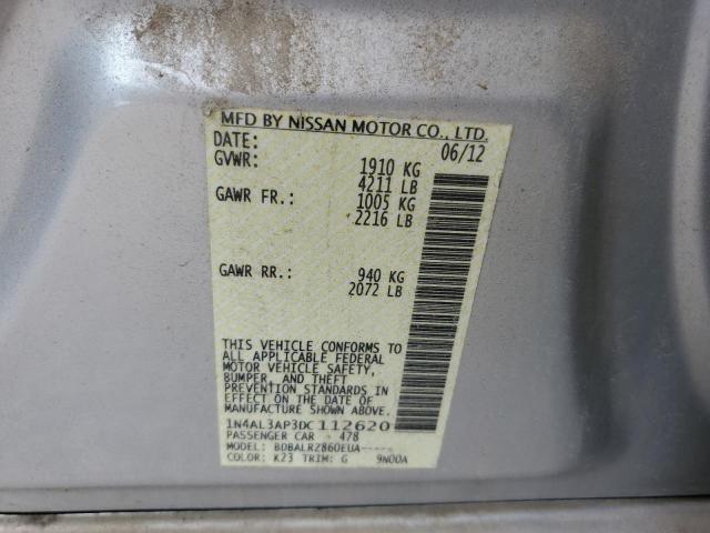 Photo 10 from auction – 2013 NISSAN ALTIMA 2.5 with VIN 1N4AL3AP3DC112620