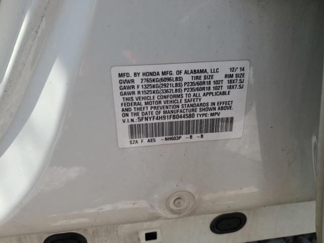 Photo 10 from auction – 2015 HONDA PILOT TOUR with VIN 5FNYF4H91FB044580