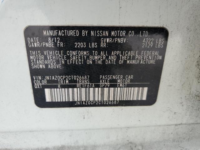 Photo 10 from auction – 2012 NISSAN LEAF SV with VIN JN1AZ0CP2CT026687