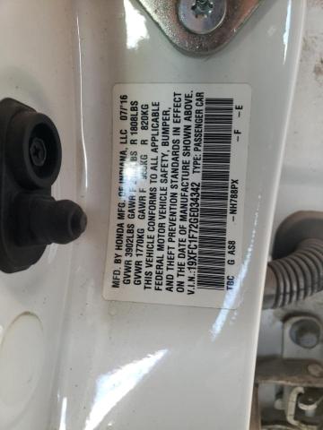 Photo 10 from auction – 2016 HONDA CIVIC EXL with VIN 19XFC1F72GE034342