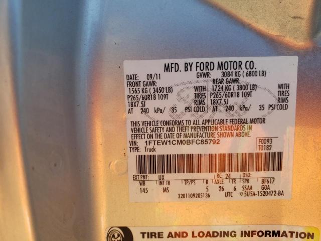 Photo 10 from auction – 2011 FORD F150 SUPER with VIN 1FTEW1CM0BFC85792