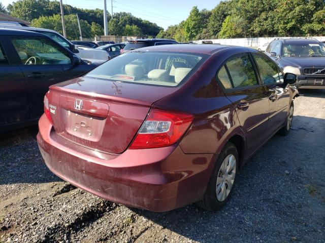 Photo 4 from auction – 2012 HONDA CIVIC LX with VIN 2HGFB2F54CH594788