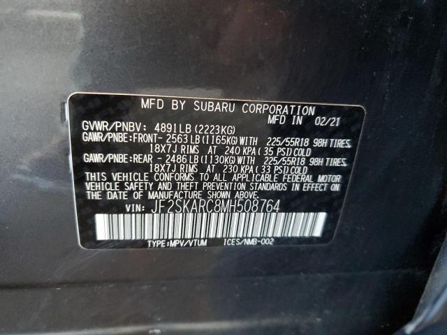 Photo 10 from auction – 2021 SUBARU FORESTER S with VIN JF2SKARC8MH508764