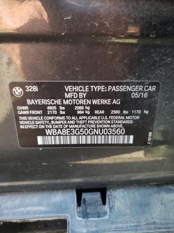 Photo 10 from auction – 2016 BMW 328 XI SUL with VIN WBA8E3G50GNU03560