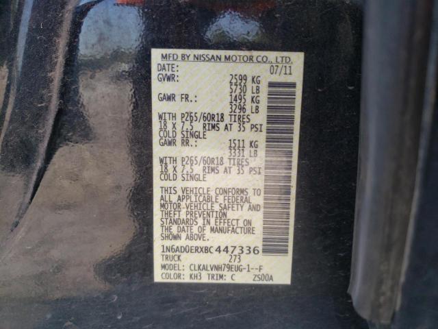 Photo 10 from auction – 2011 NISSAN FRONTIER S with VIN 1N6AD0ERXBC447336
