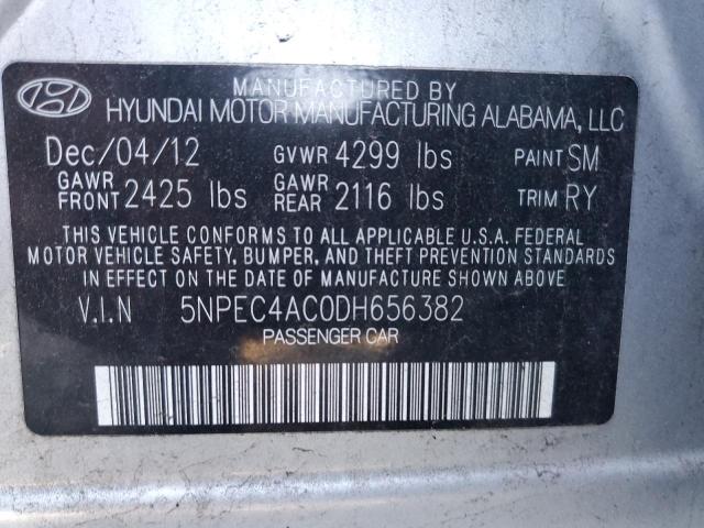 Photo 10 from auction – 2013 HYUNDAI SONATA SE with VIN 5NPEC4AC0DH656382