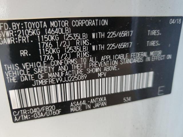 Photo 10 from auction – 2018 TOYOTA RAV4 LE with VIN JTMBFREV9JJ225089