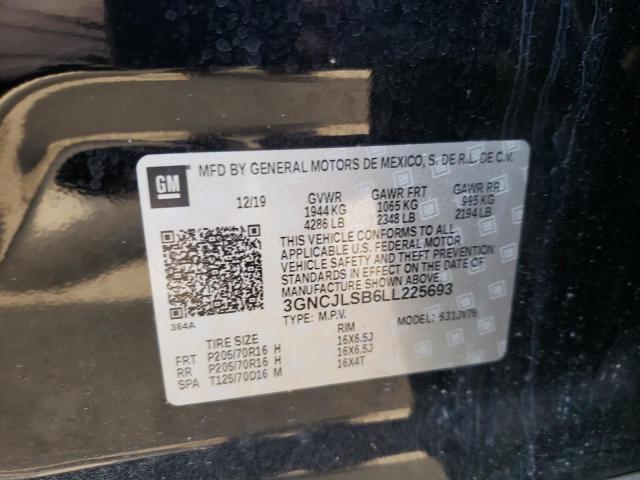 Photo 10 from auction – 2020 CHEVROLET TRAX 1LT with VIN 3GNCJLSB6LL225693